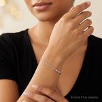10k White Gold 2mm Diamond-cut Rope Chain - Model Shot