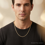 10k 2.75mm Diamond-cut Rope Chain - Model Shot