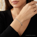 10k White Gold 2.75mm Diamond-cut Rope Chain - Model Shot