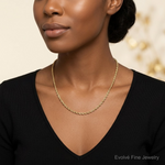 10k 3.25mm Diamond-cut Rope Chain - Model Shot