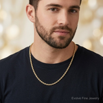 10k 4.25mm Diamond-cut Rope Chain - Model Shot