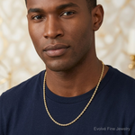 10k 4.5mm Diamond-Cut Rope Chain - Model Shot