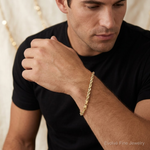 10k 5.5mm Diamond-cut Rope Chain - Model Shot