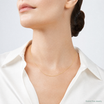 10k 1mm Carded Singapore Chain - Model Shot