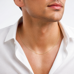 10k 1.55mm Carded Cable Rope Chain - Model Shot