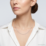 10k White Gold .5mm Carded Cable Rope Chain - Model Shot
