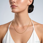10k .6 mm Carded Cable Rope Chain - Model Shot