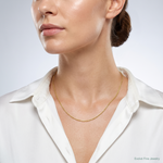 10k .7mm Carded Cable Rope Chain - Model Shot