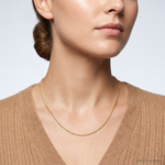 10k 1.15mm Carded Cable Rope Chain - Model Shot