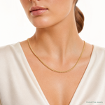 10K 4.7mm Lightweight Flat Cuban Chain - Model Shot