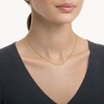 10k 1.25mm Flat Figaro Pendant Chain - Model Shot