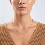 14K 1.35mm Carded Cable Rope Chain - Model Shot