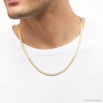10k 5mm Silky Herringbone Chain - Model Shot