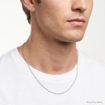 Leslie's 14K White Gold 1.0 mm D/C Cable Chain - Model Shot