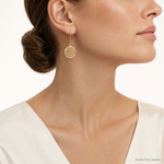 Leslie's 14K Two-tone Filigree Dangle Earrings - Model Shot