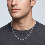 Leslie's 14k White Gold 1.25mm Spiga Chain - Model Shot