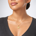 18k Saint Christopher Medal Pendant - Model Shot