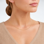 14k .4 mm Carded Cable Rope Chain - Model Shot