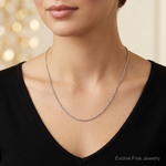 Leslie's 14K White Gold 1.3mm Loose Rope Chain - Model Shot