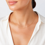14k  Rose Gold .5 mm Carded Cable Rope Chain - Model Shot