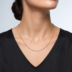 14k .6 mm Carded Cable Rope Chain - Model Shot