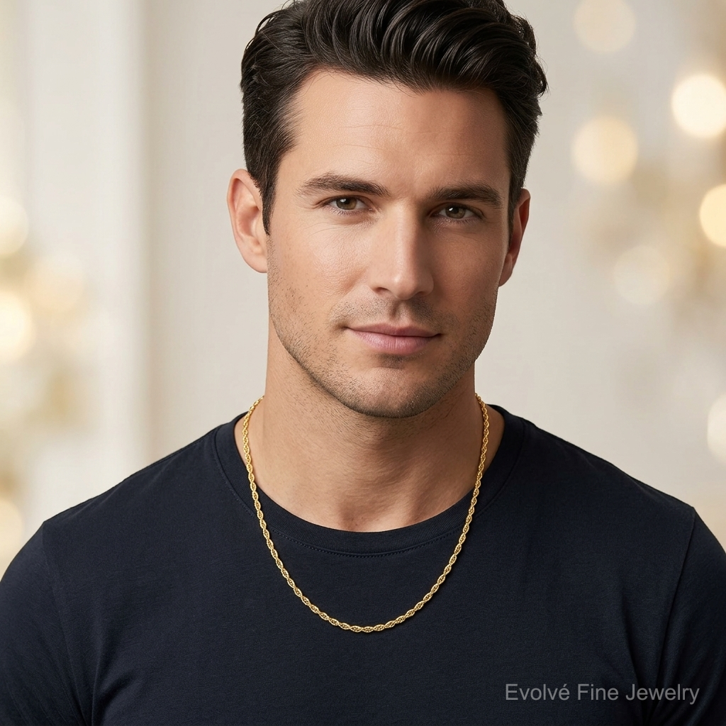 Leslie's 14K 1.5mm Loose Rope Chain - Model Shot