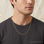 Leslie's 14K 1.3mm Loose Rope Chain - Model Shot