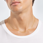 Leslie's 14k 2.2mm Semi-Solid Beveled D/C Paperclip Chain - Model Shot