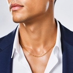 Leslie's 14k 3.0mm Solid Beveled D/C Paperclip Chain - Model Shot