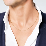 Leslie's 14k 2.2mm Semi-Solid Paperclip Chain - Model Shot