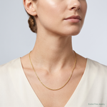 14k .95 mm Carded Cable Rope Chain - Model Shot