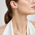 Inverness 14k 3mm July Crystal Birthstone Post Earrings - Model Shot