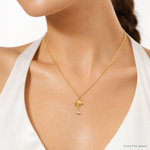 14k Palm Tree Charm - Model Shot