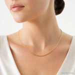 14k 3.35mm Semi-Solid Curb Chain - Model Shot