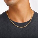 14k 5.25mm Semi-Solid Curb Chain - Model Shot