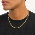 14k 6.5mm Semi-Solid Curb Chain - Model Shot