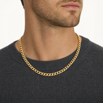 14k 9mm Semi-Solid Curb Chain - Model Shot