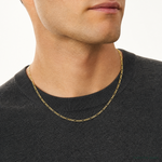 14k 2.5mm Semi-Solid Figaro Chain - Model Shot