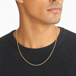 14ky 2.8mm Semi-Solid Rope Chain - Model Shot