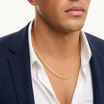 14k 6.75mm Semi-Solid Miami Cuban Chain - Model Shot