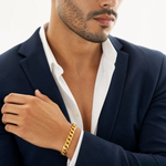 14k 9.3mm Semi-Solid Miami Cuban Chain - Model Shot