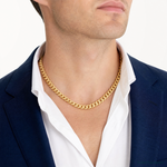 14k 11mm Semi-Solid Miami Cuban Chain - Model Shot