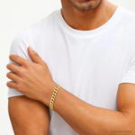 14k 11mm Semi-Solid Miami Cuban Chain - Model Shot