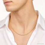 14ky 4.25mm Semi-Solid Rope Chain - Model Shot