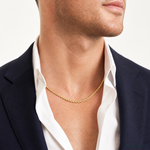 14ky 5.4mm Semi-Solid Rope Chain - Model Shot