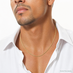 14ky 2.5mm Semi-Solid Rope Chain - Model Shot