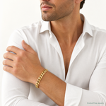 14k 11.3mm Semi-Solid Curb Chain - Model Shot