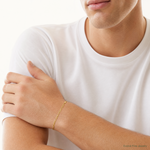 14k 1.9mm Semi-Solid Figaro Chain - Model Shot
