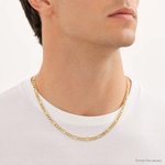 14k 6.25mm Semi-Solid Figaro Chain - Model Shot