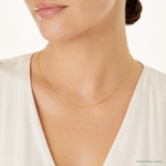 14k .9mm Box with Lobster Clasp Chain - Model Shot